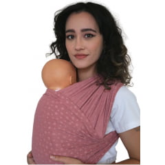Wrap Sling para bebê premium renda poá